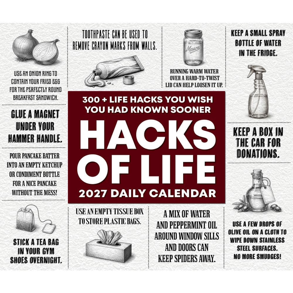 Hacks of Life 2027 Desk Calendar Fourth Alternate Image