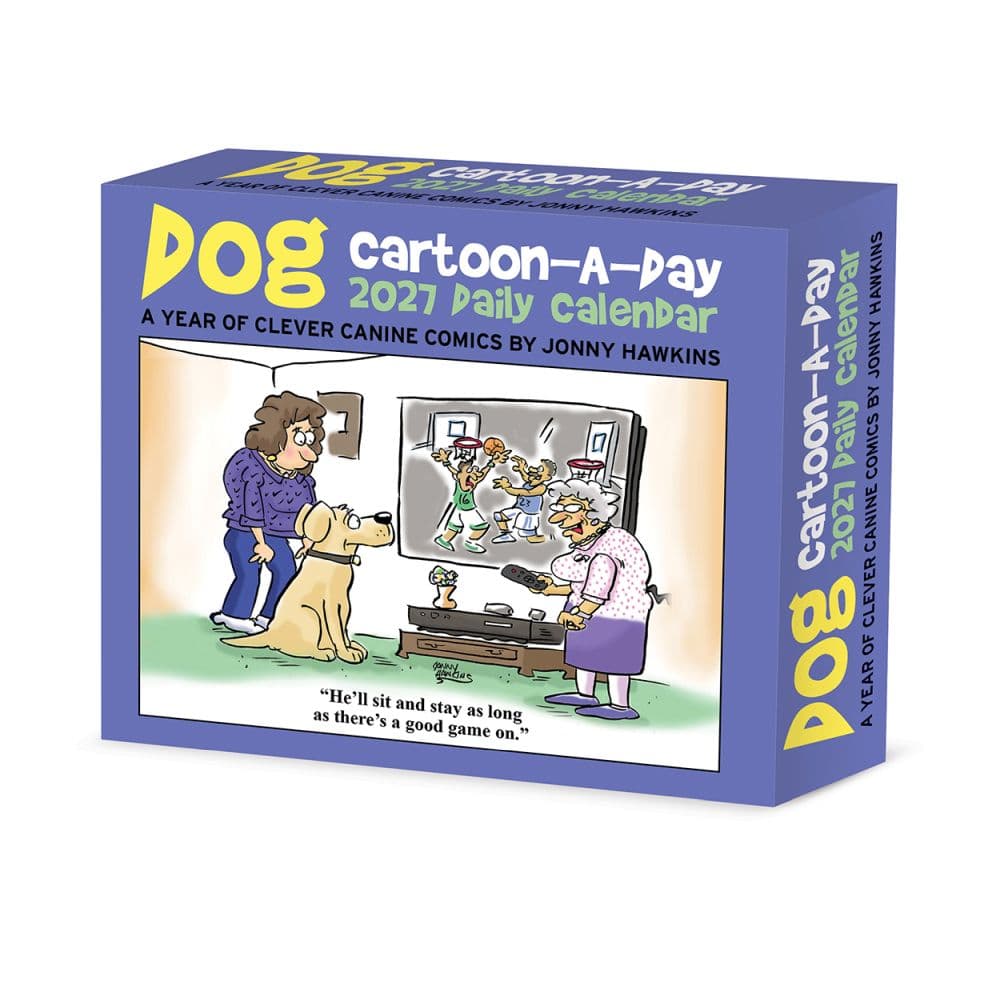 Dog Cartoon A Day 2027 Desk Calendar Main Product Image