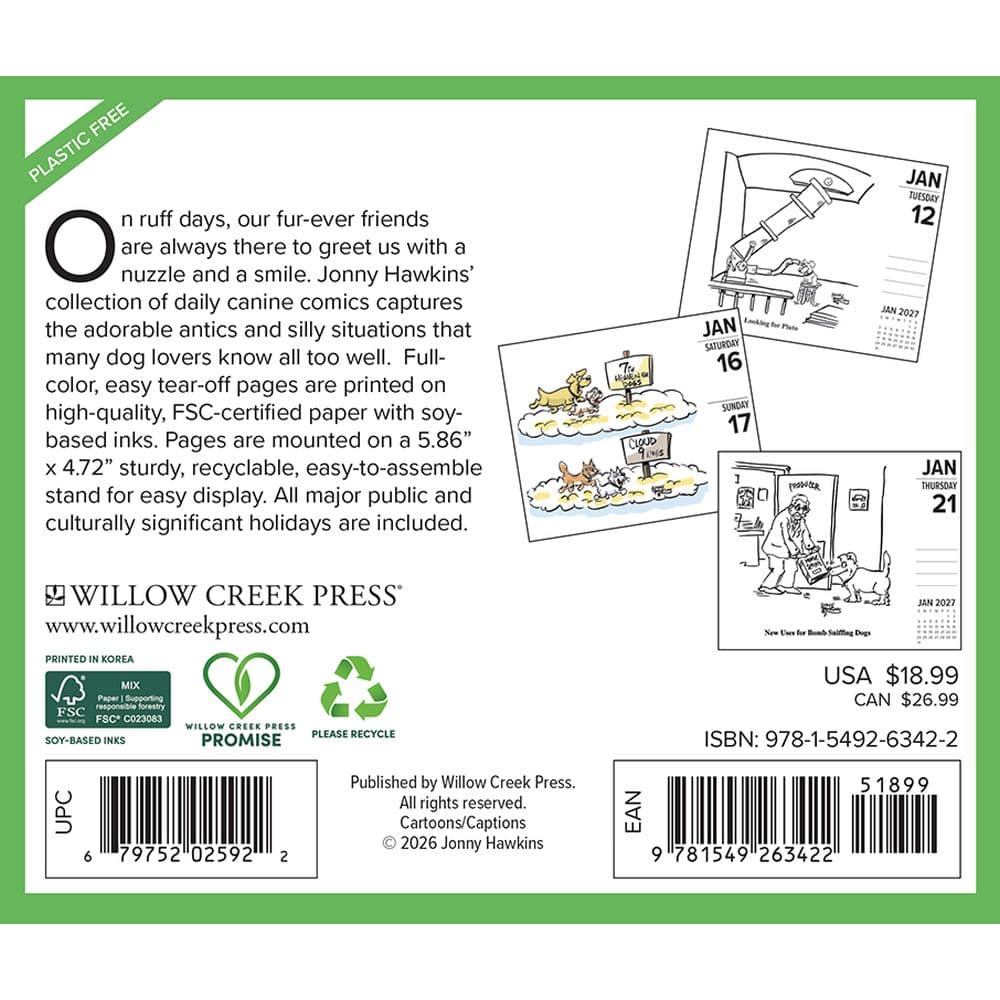 Dog Cartoon A Day 2027 Desk Calendar First Alternate Image