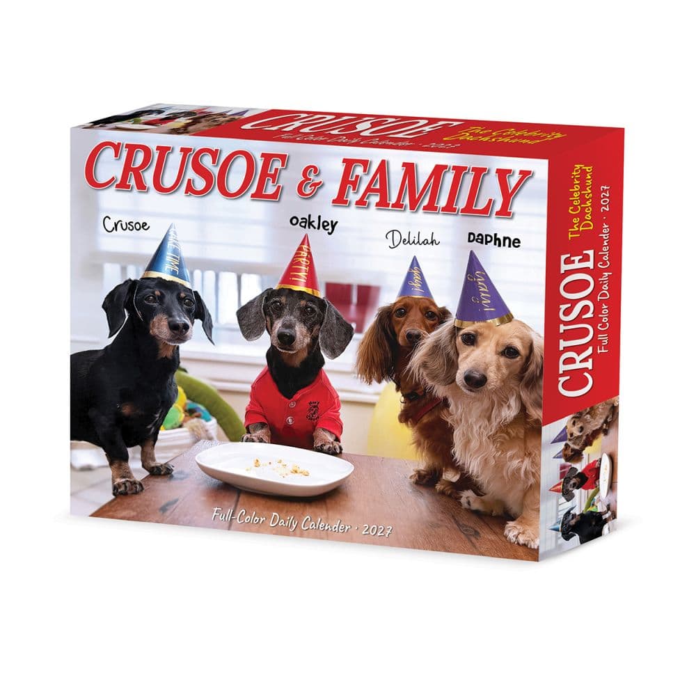 image Crusoe the Celebrity Dachshund 2027 Desk Calendar Main Product Image