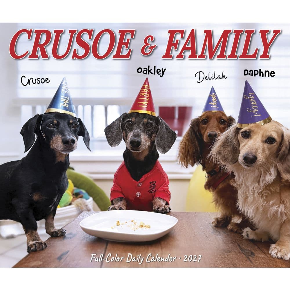 Crusoe the Celebrity Dachshund 2027 Desk Calendar Fourth Alternate Image
