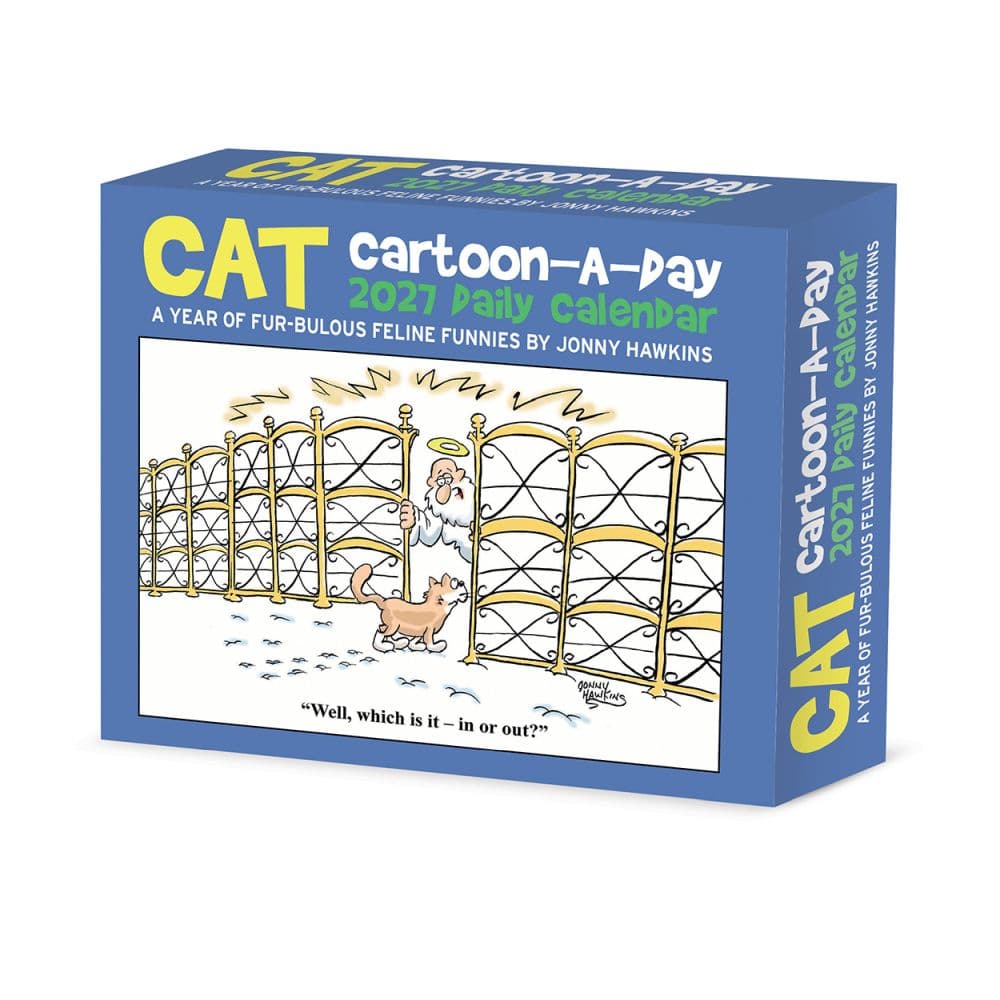 image Cat Cartoon A Day 2027 Desk Calendar Main Product Image