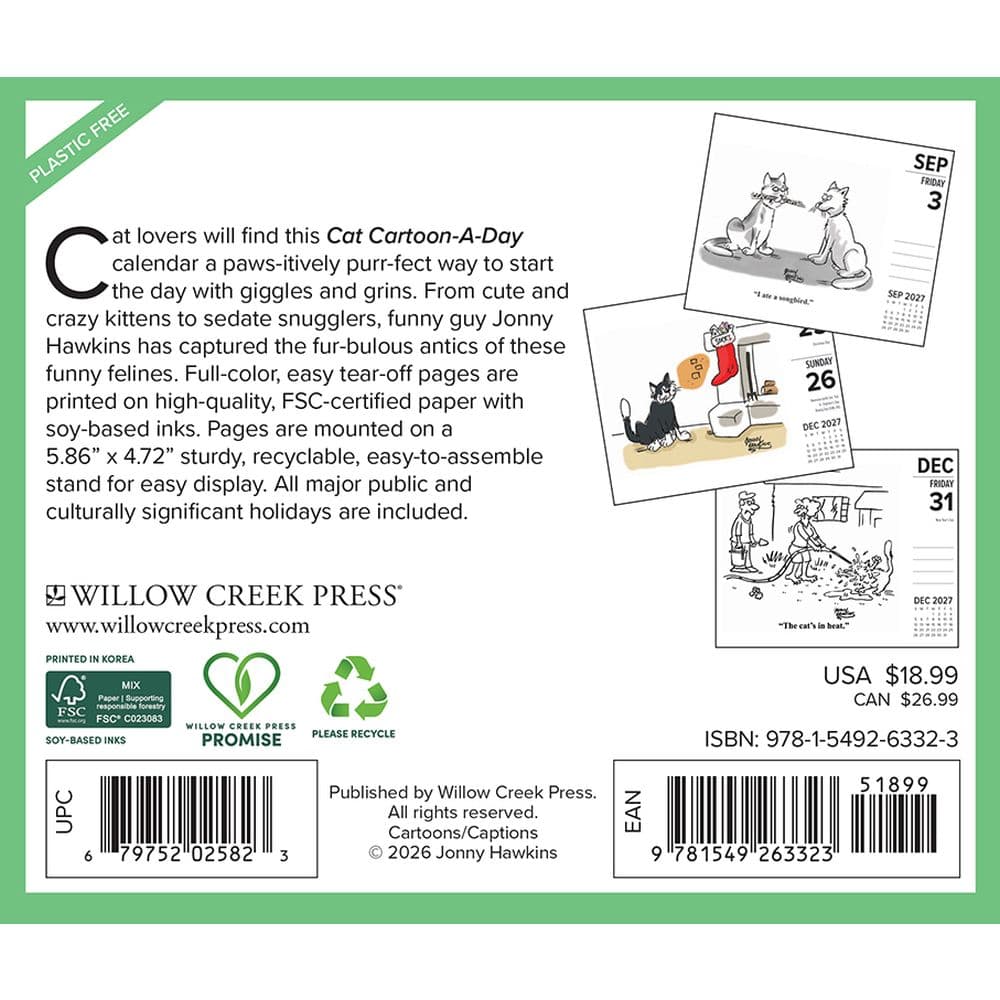 Cat Cartoon A Day 2027 Desk Calendar First Alternate Image