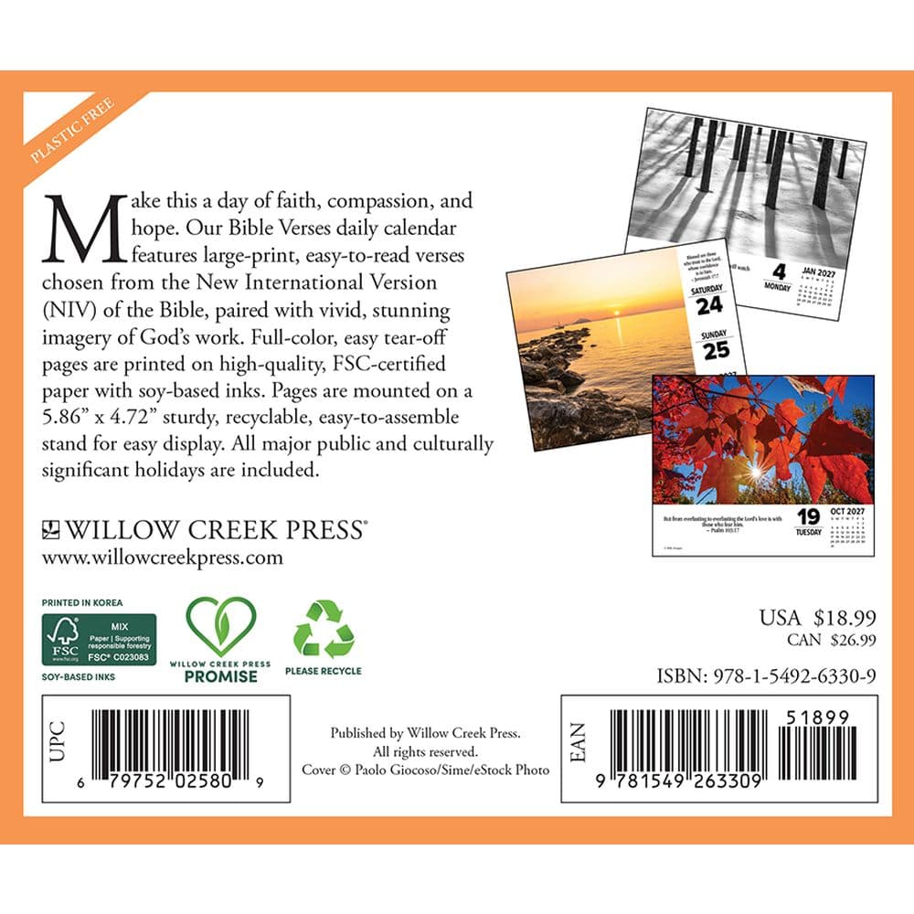 Bible Verses 2027 Desk Calendar First Alternate Image