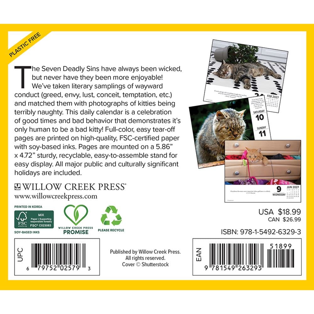 Bad Kitties 2027 Desk Calendar First Alternate Image