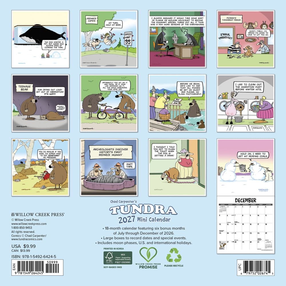Tundra 2027 Mini Wall Calendar First Alternate Image
