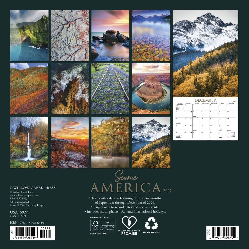 Scenic America 2027 Mini Wall Calendar First Alternate Image