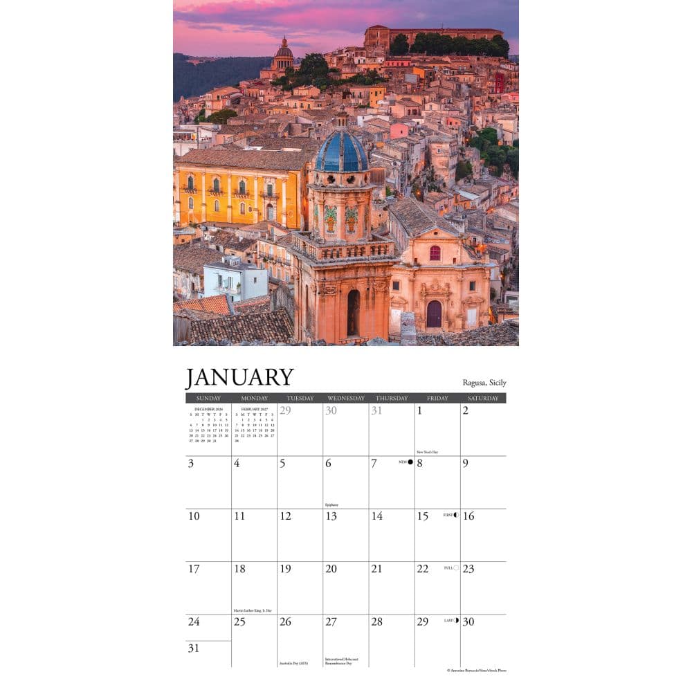 Italy 2027 Mini Wall Calendar Second Alternate Image