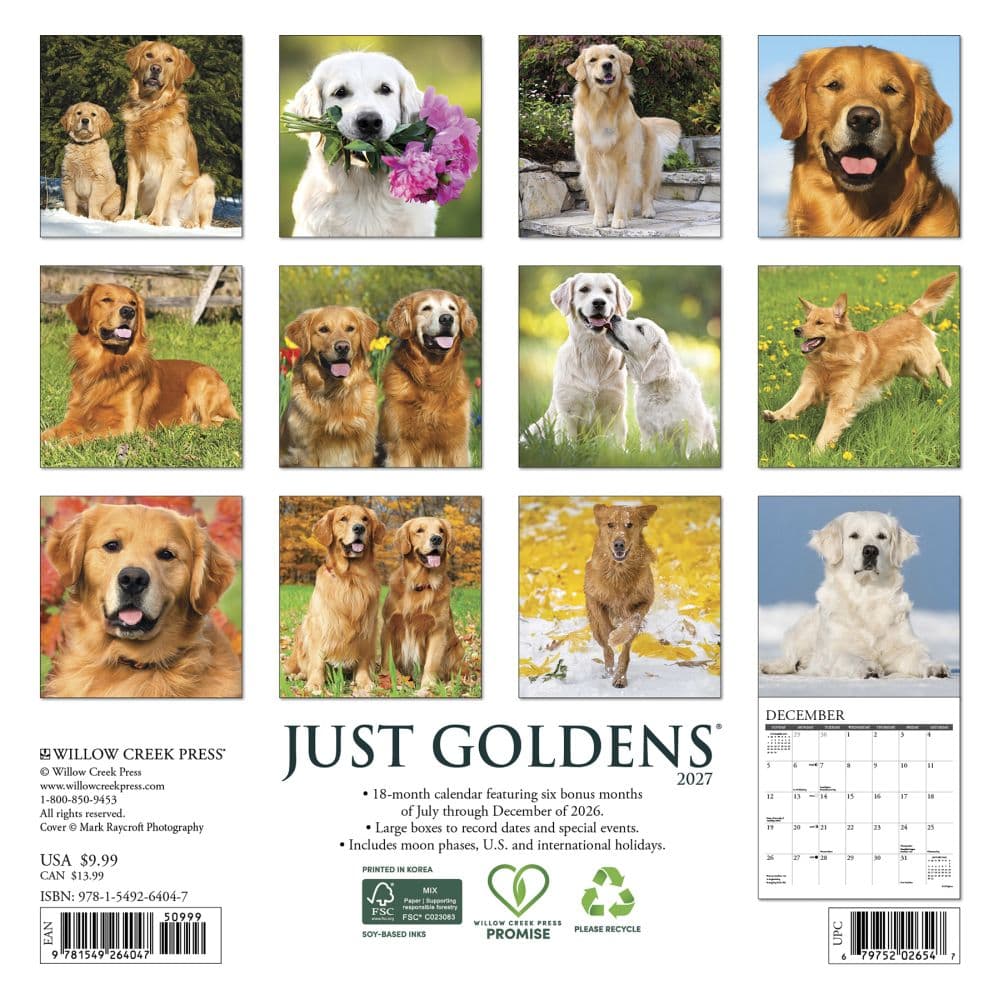 Just Goldens 2027 Mini Wall Calendar First Alternate Image