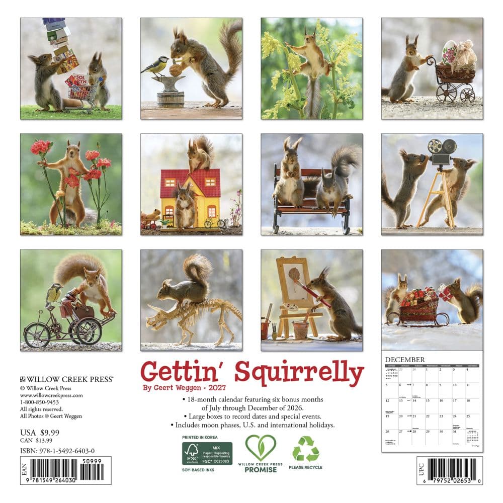 Gettin Squirrelly 2027 Mini Wall Calendar First Alternate Image