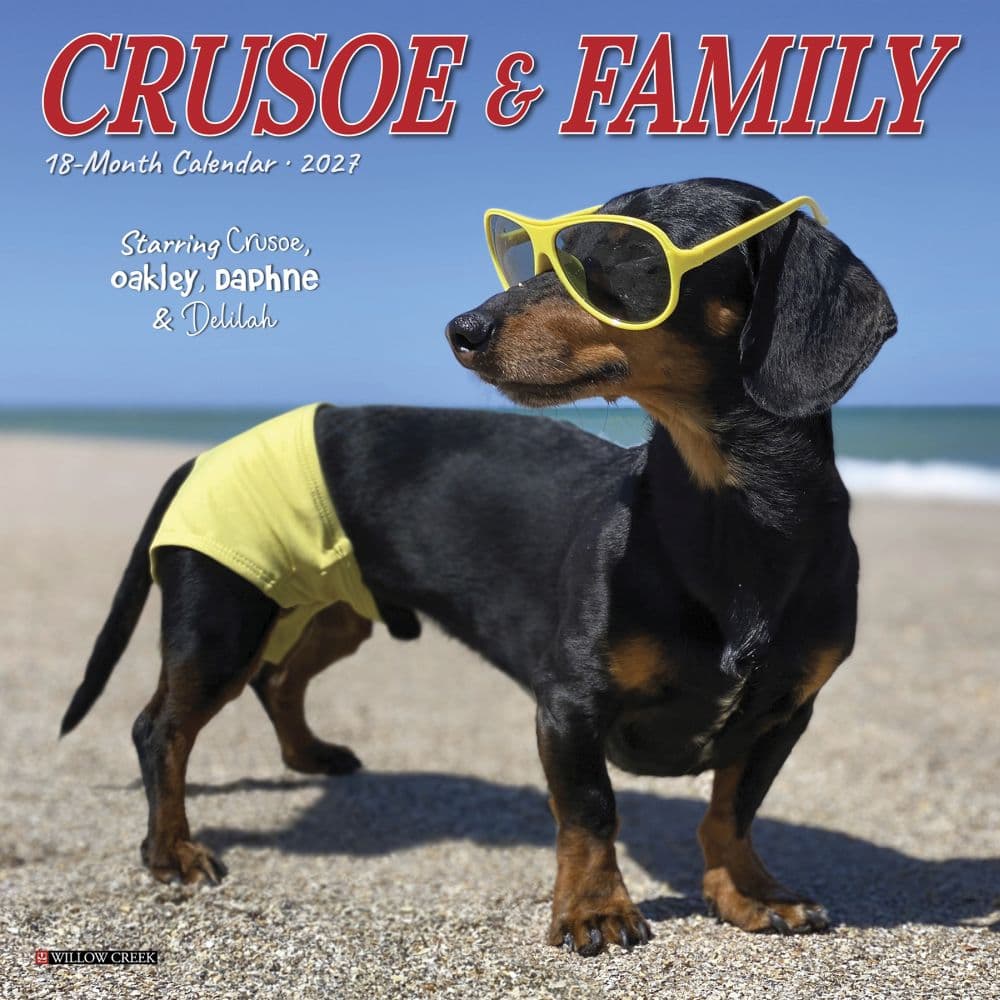 image Crusoe the Celebrity Dachshund 2027 Mini Wall Calendar Main Product Image