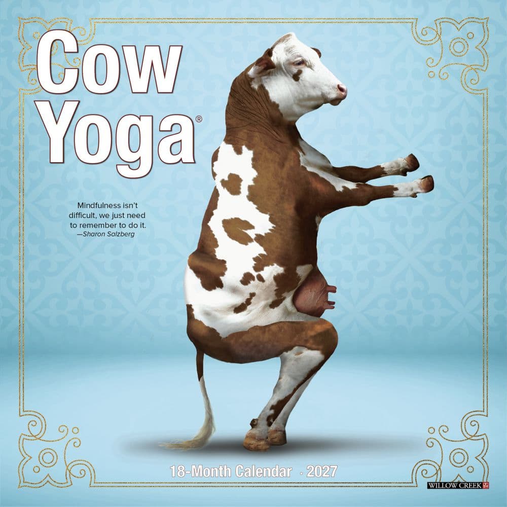 image Cow Yoga 2027 Mini Wall Calendar Main Product Image