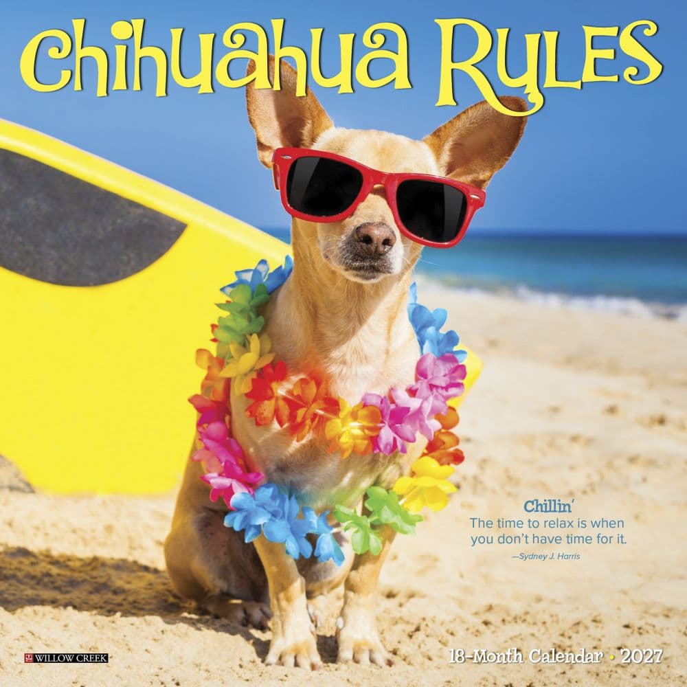 Chihuahua Rules 2027 Mini Wall Calendar Main Product Image