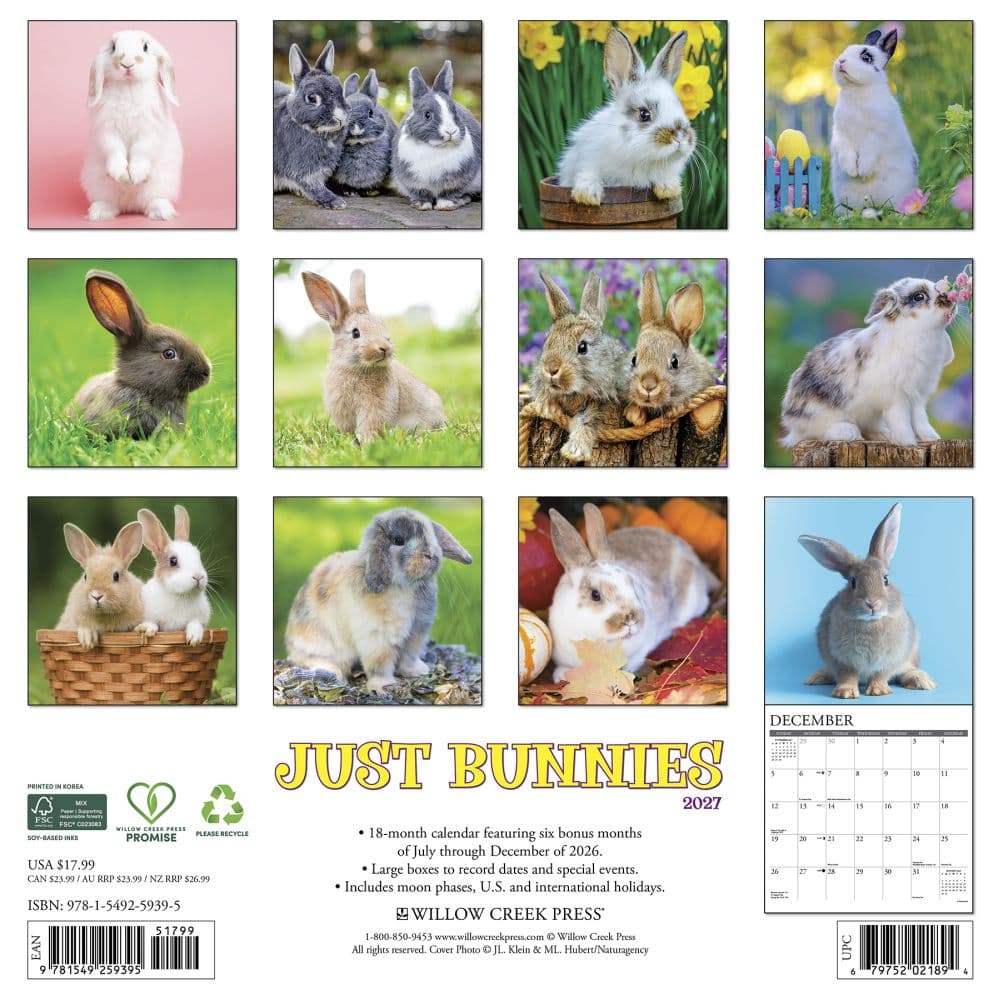 Just Bunnies 2027 Wall Calendar First Alternate Image