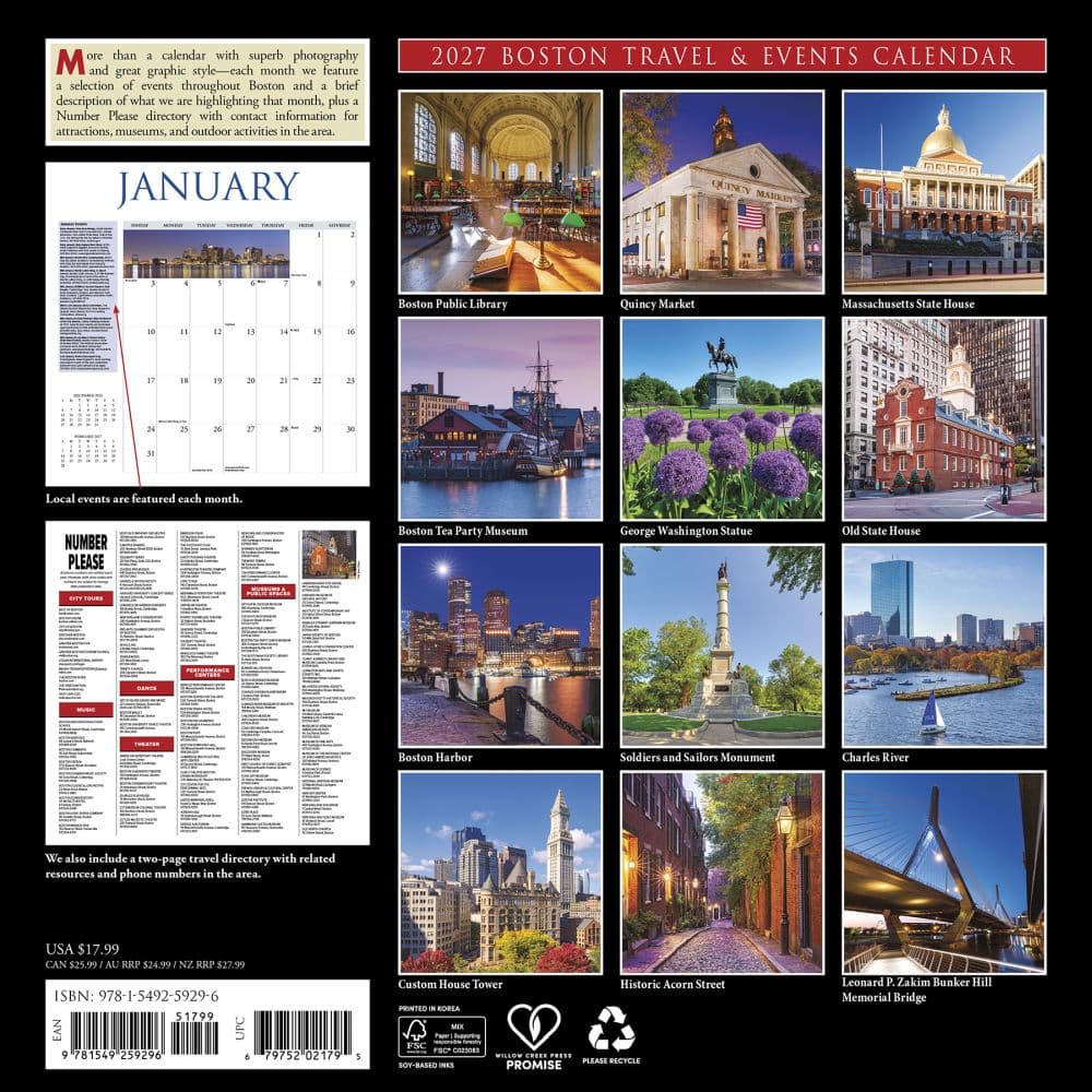 Boston 2027 Wall Calendar First Alternate Image