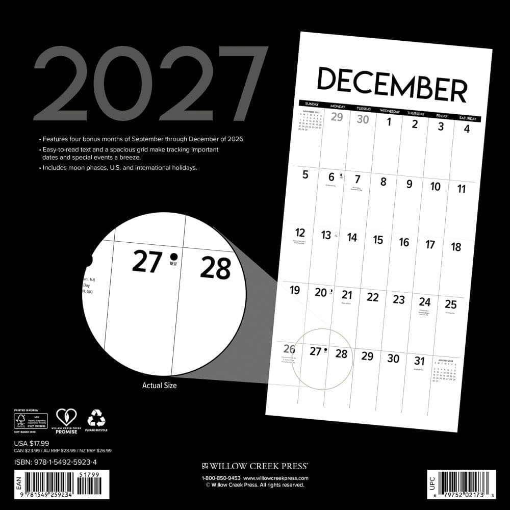 Big Day Large Print and Grid 2027 Wall Calendar First Alternate Image
