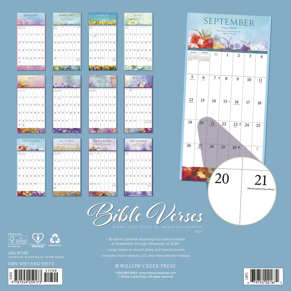 Bible Verses 2027 Wall Calendar First Alternate Image