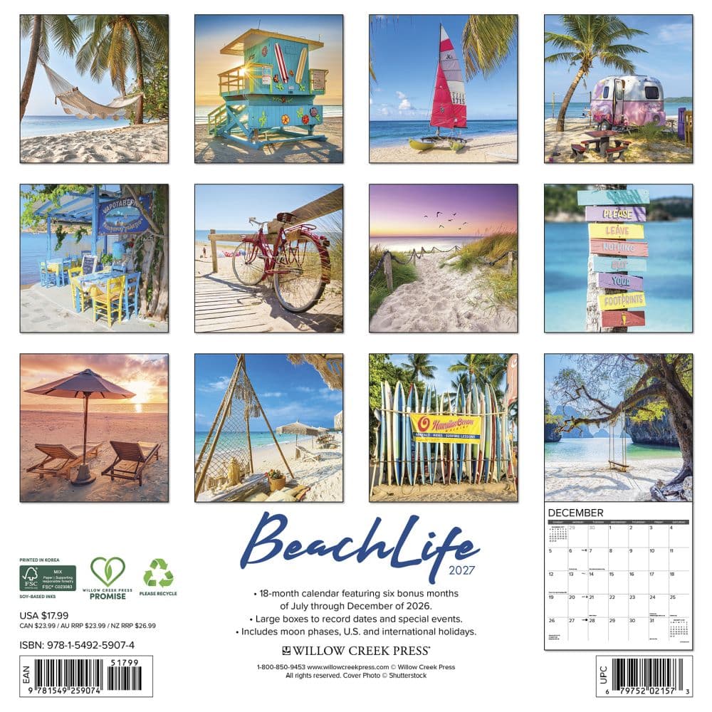 Beach Life 2027 Wall Calendar First Alternate Image
