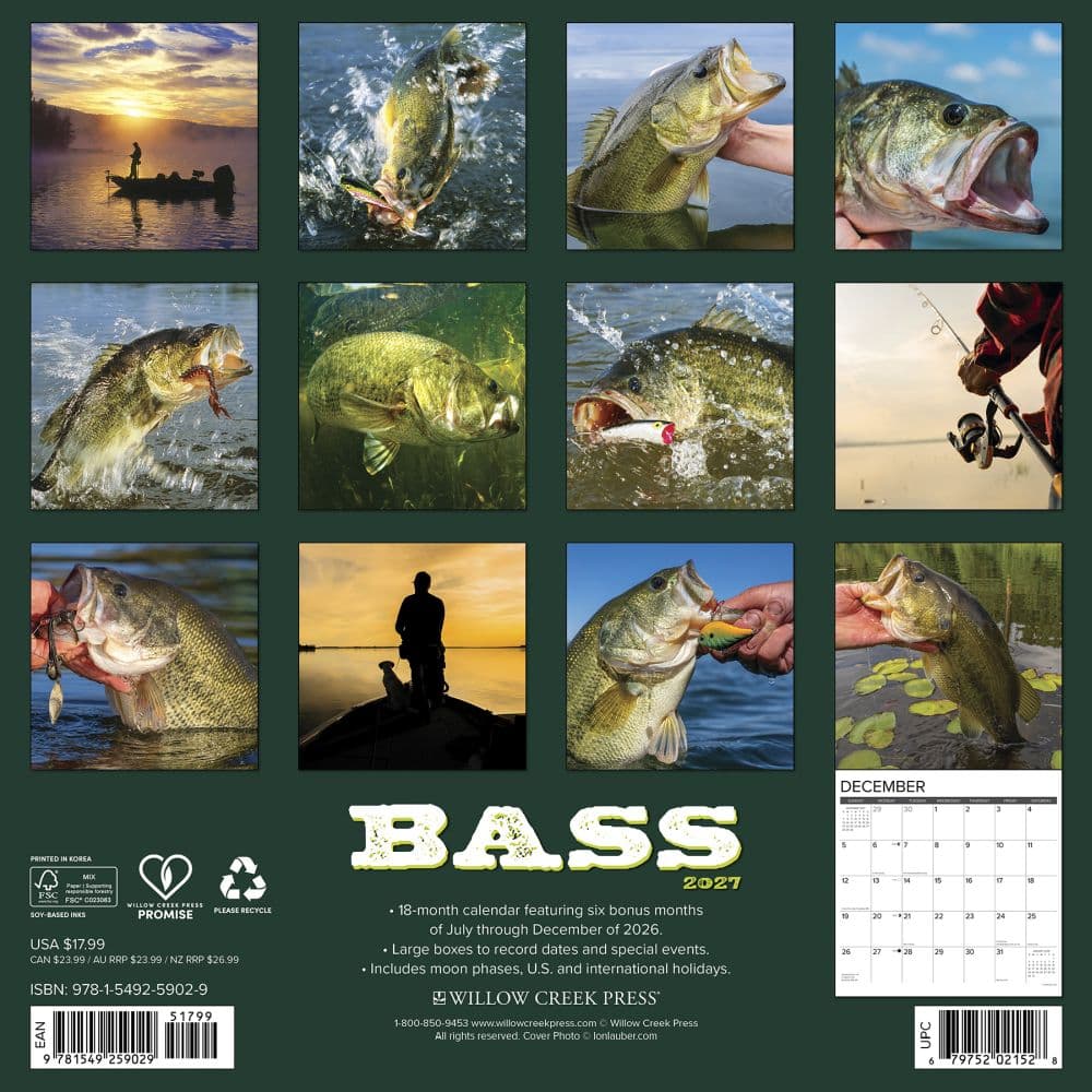 Bass 2027 Wall Calendar First Alternate Image