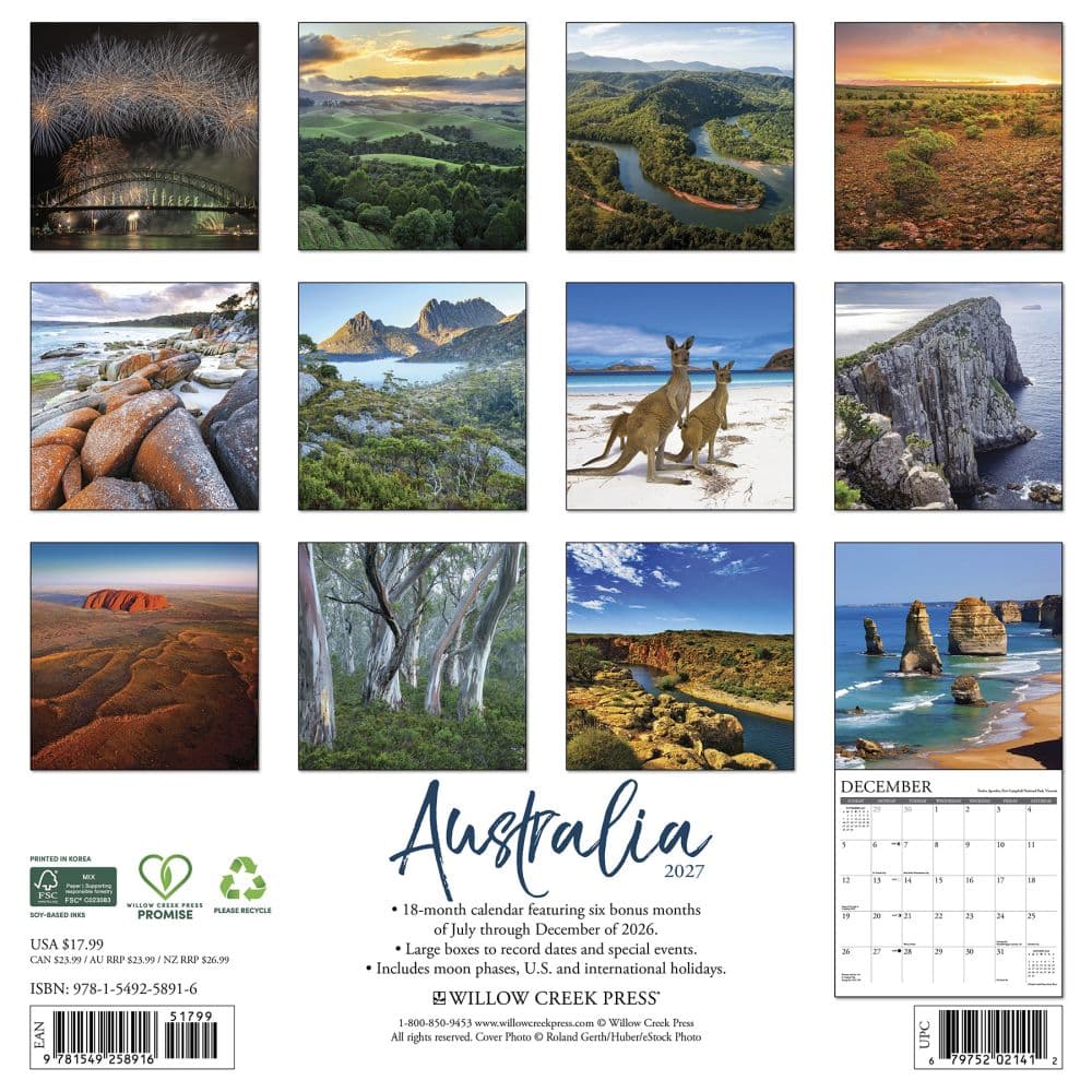 Australia 2027 Wall Calendar First Alternate Image