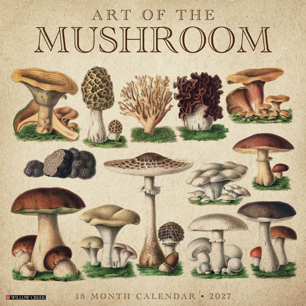 Art of the Mushroom 2027 Wall Calendar