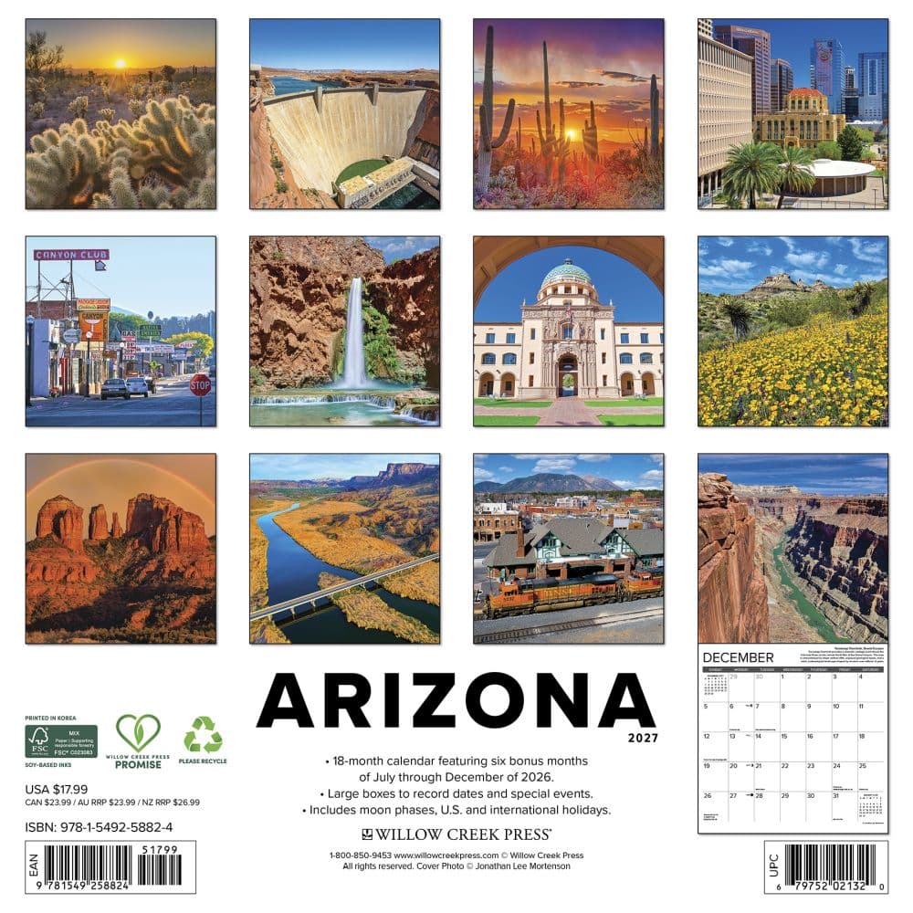 Arizona 2027 Wall Calendar First Alternate Image