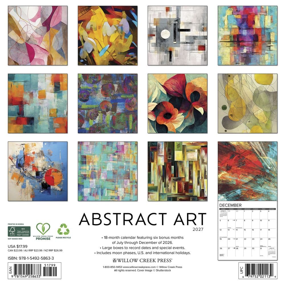 Abstract Art 2027 Wall Calendar First Alternate Image