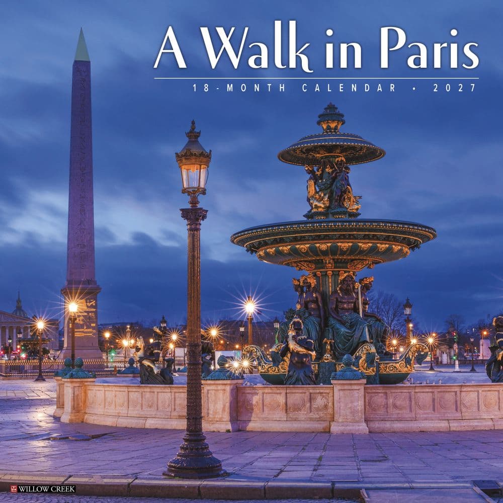 Walk in Paris 2027 Wall Calendar
