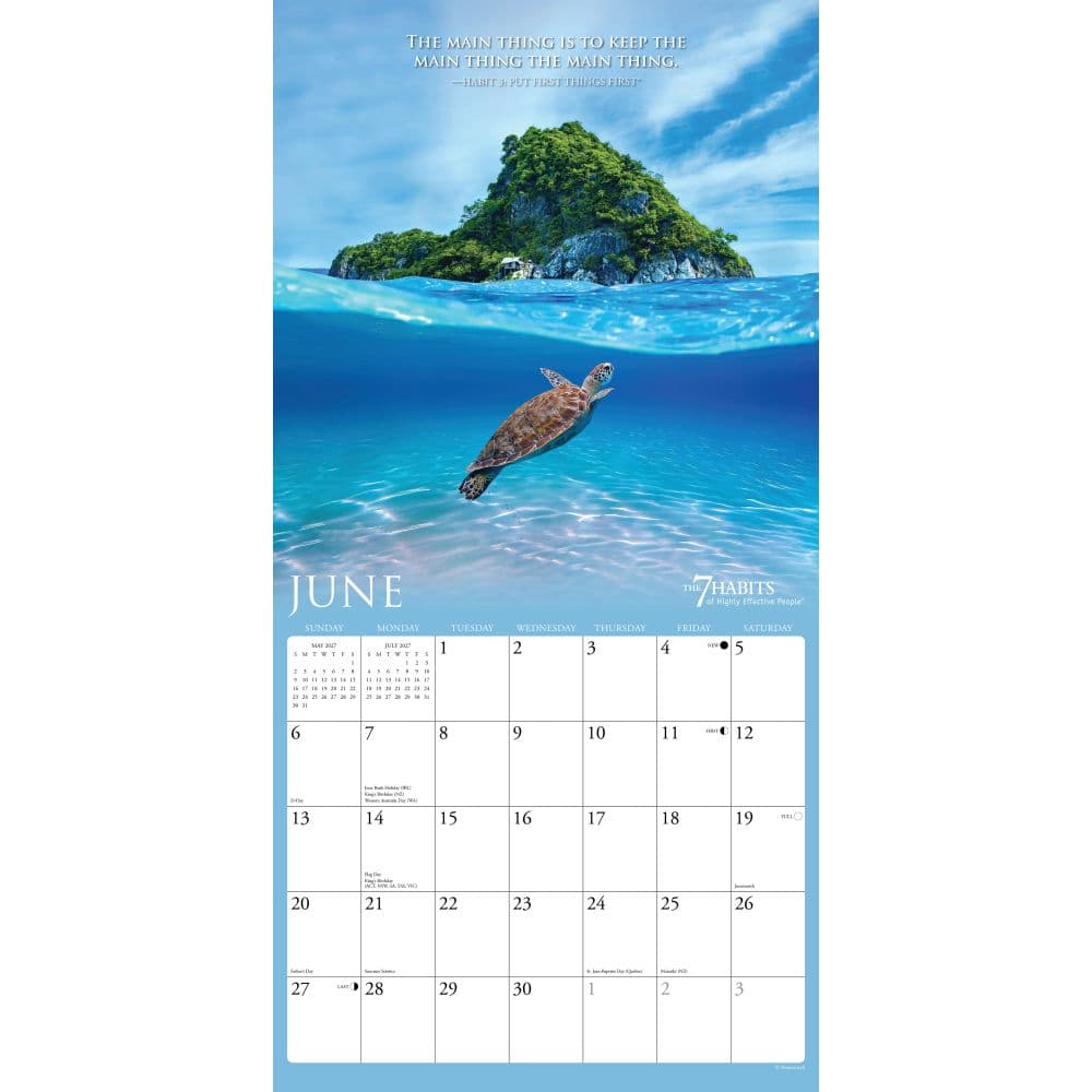 7 Habits Of Highly Effective People Franklin Covey 2027 Wall Calendar Second Alternate Image