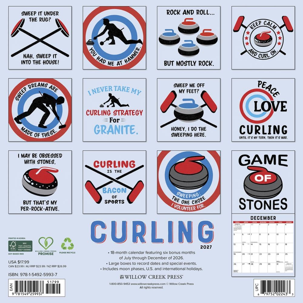 Curling 2027 Wall Calendar First Alternate Image