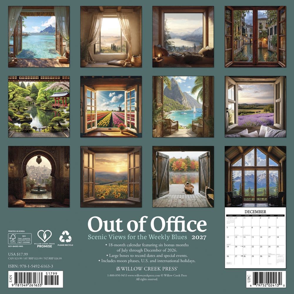 Out of Office Scenic Views 2027 Wall Calendar First Alternate Image