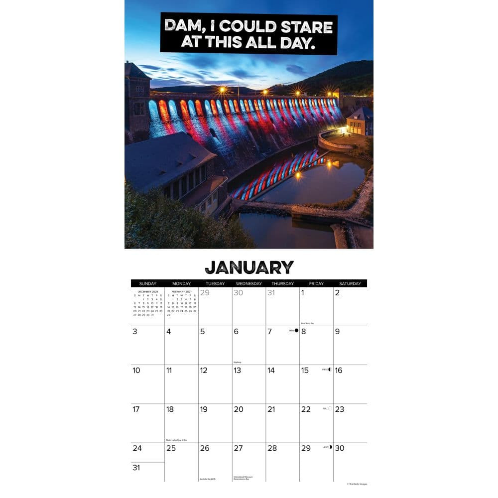 Best Dam 2027 Wall Calendar Second Alternate Image
