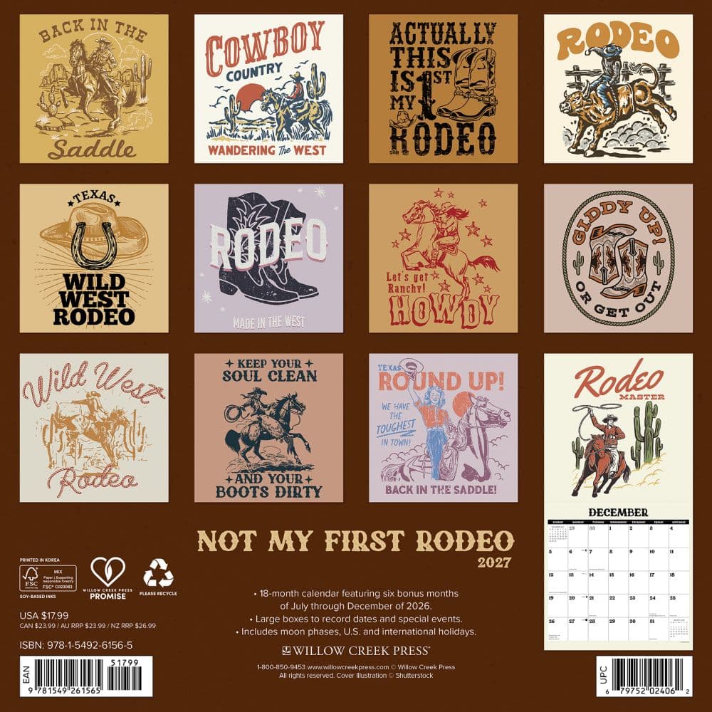 Not My First Rodeo 2027 Wall Calendar First Alternate Image