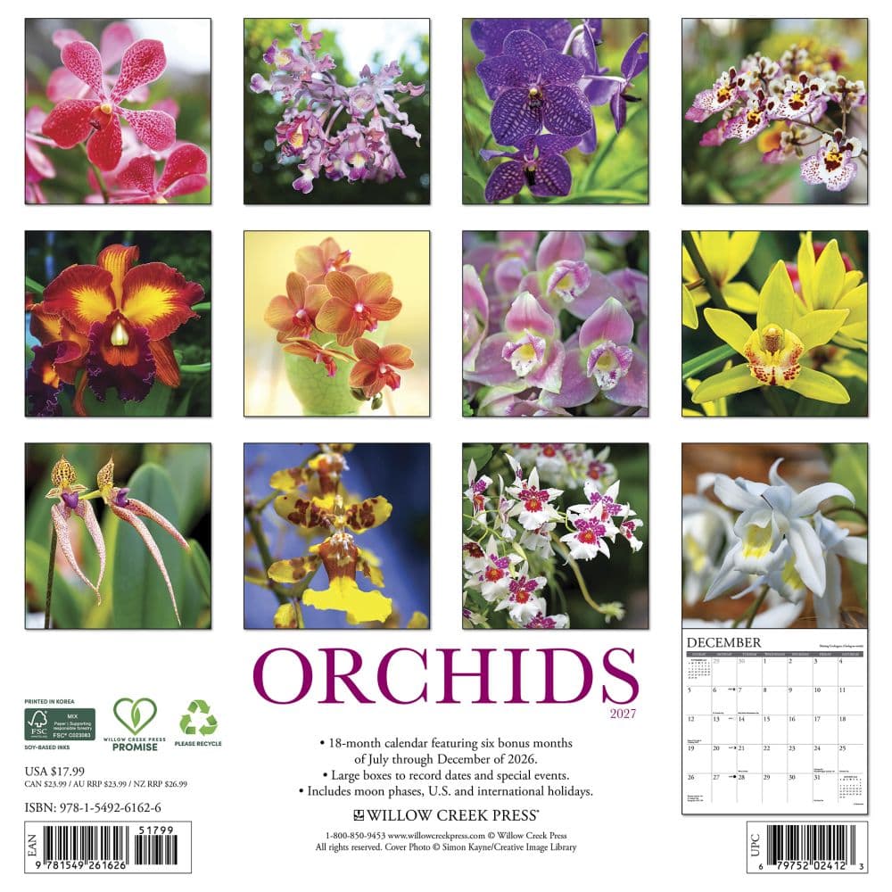 Orchids 2027 Wall Calendar First Alternate Image