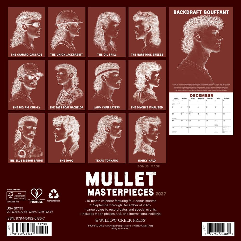 Mullet Masterpieces 2027 Wall Calendar First Alternate Image