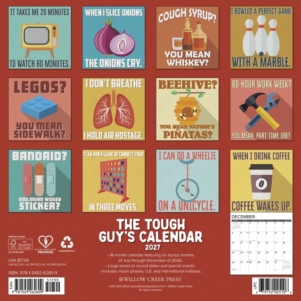 Tough Guys 2027 Wall Calendar First Alternate Image