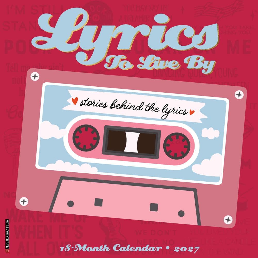Lyrics to Live By 2027 Wall Calendar Main Product Image