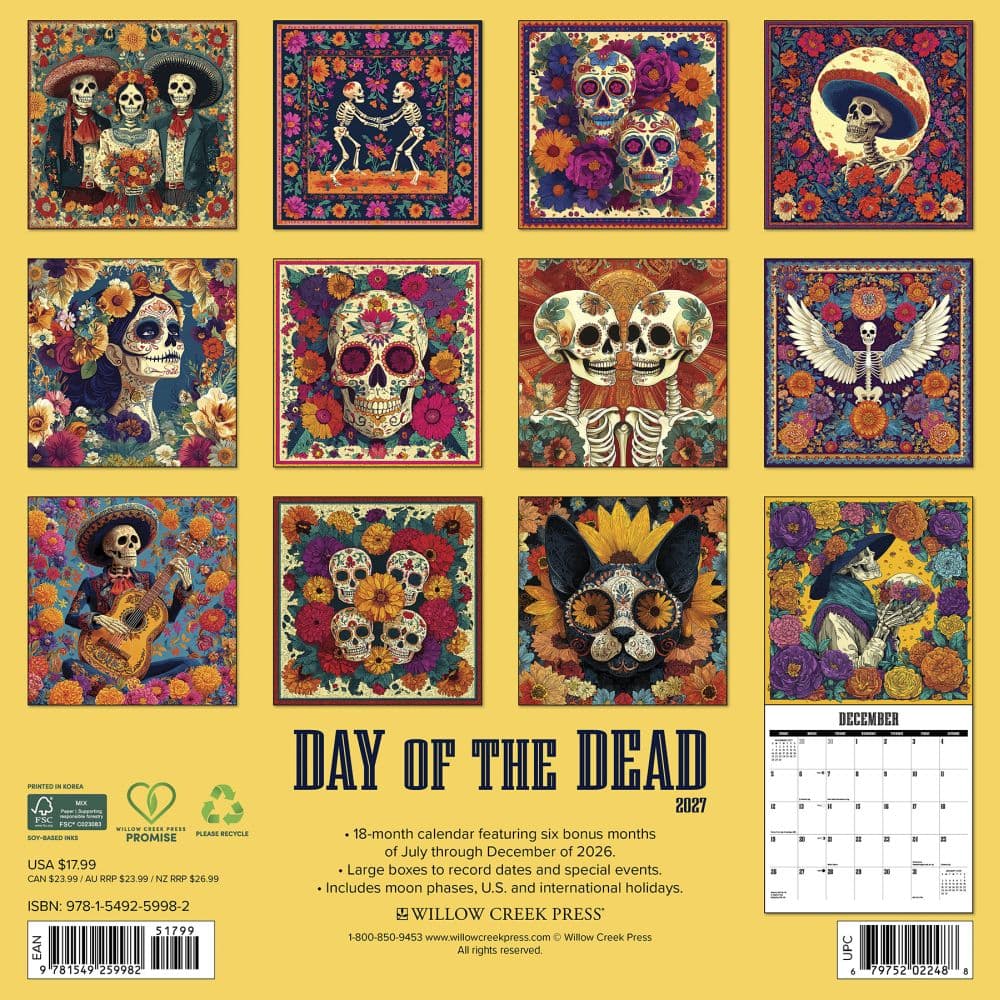 Day of the Dead 2027 Wall Calendar First Alternate Image