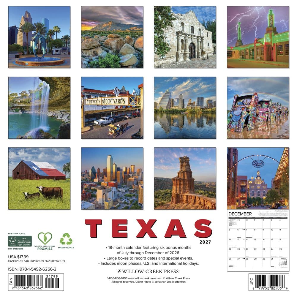 Texas 2027 Wall Calendar First Alternate Image