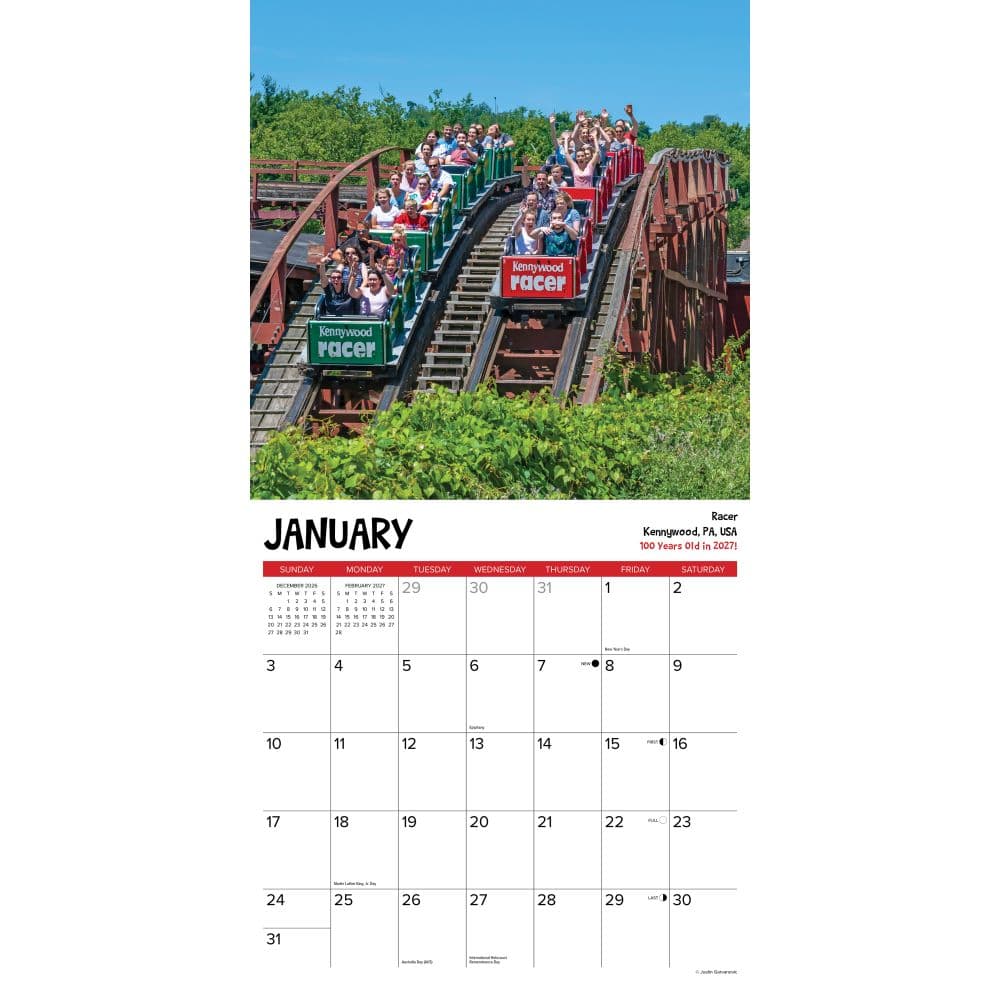 Roller Coasters 2027 Wall Calendar Second Alternate Image