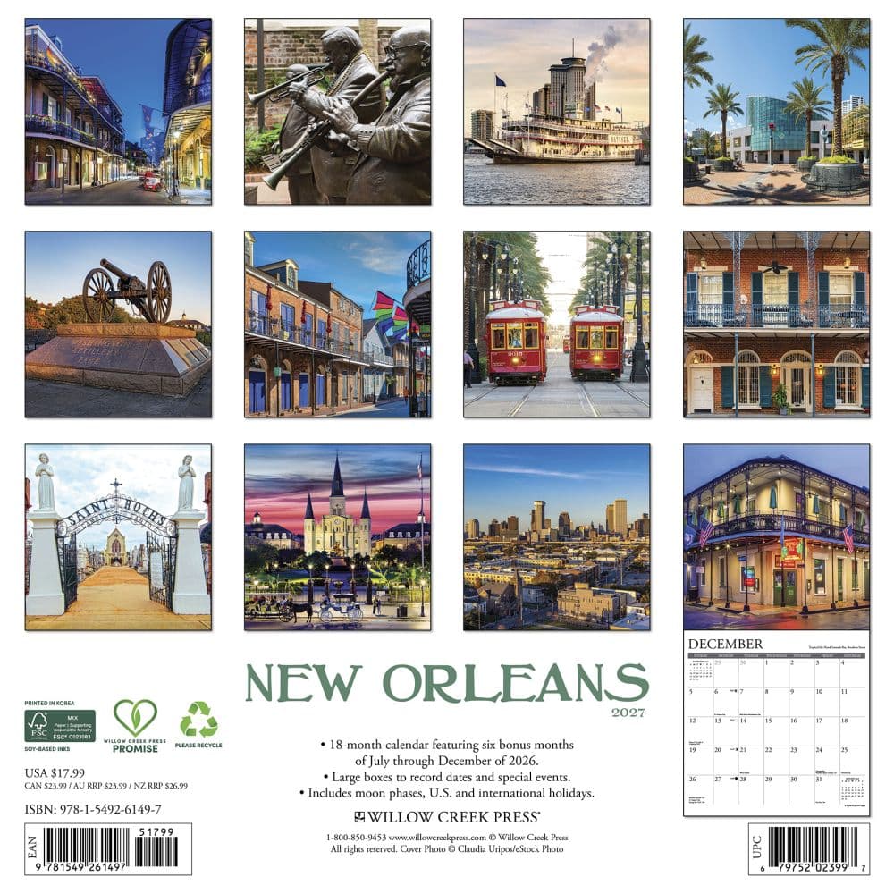 New Orleans 2027 Wall Calendar First Alternate Image