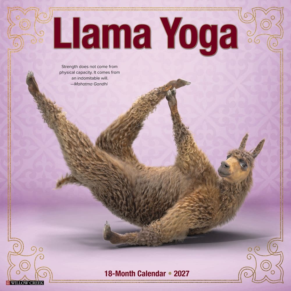 Llama Yoga 2027 Wall Calendar Main Product Image