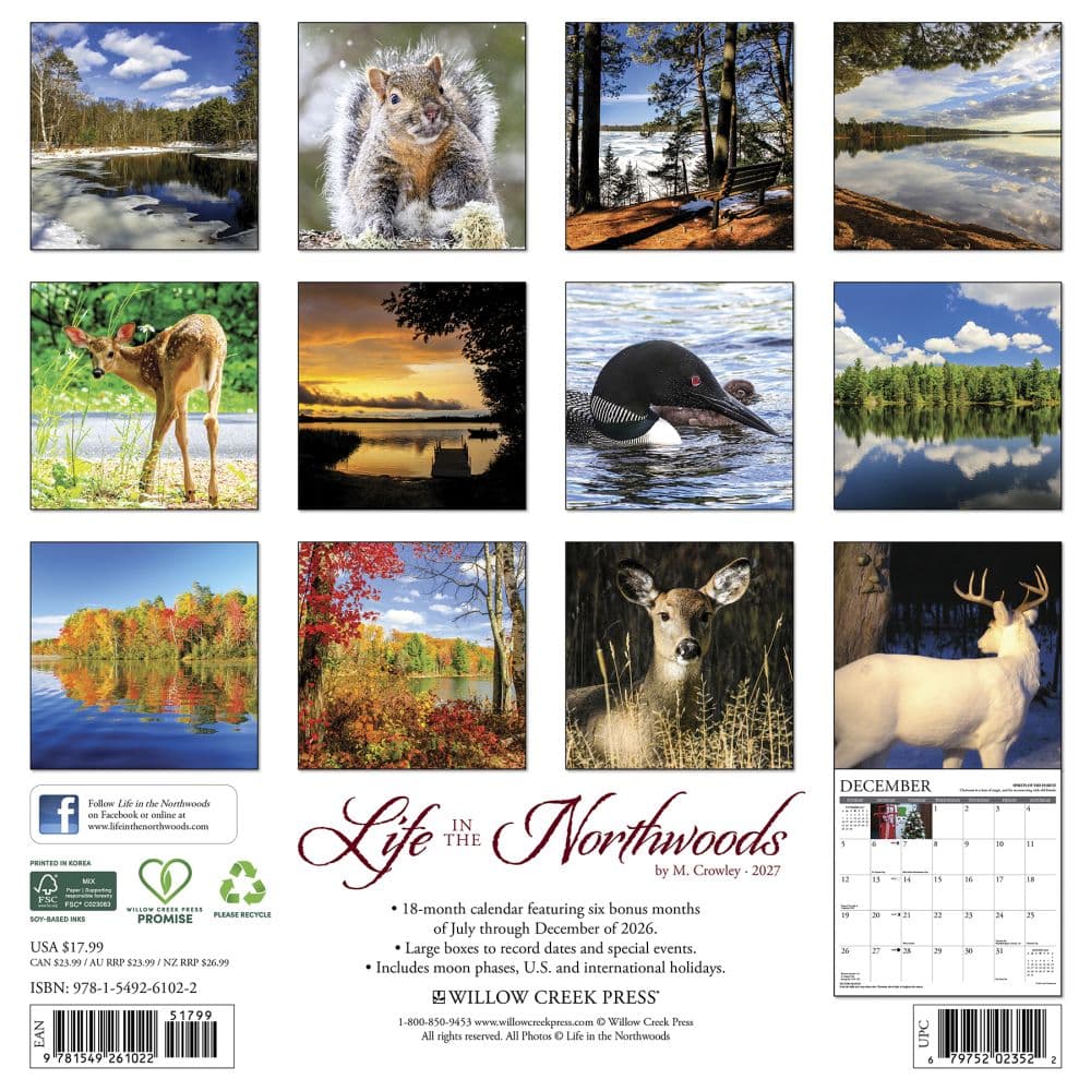 Life in the Northwoods 2027 Wall Calendar First Alternate Image