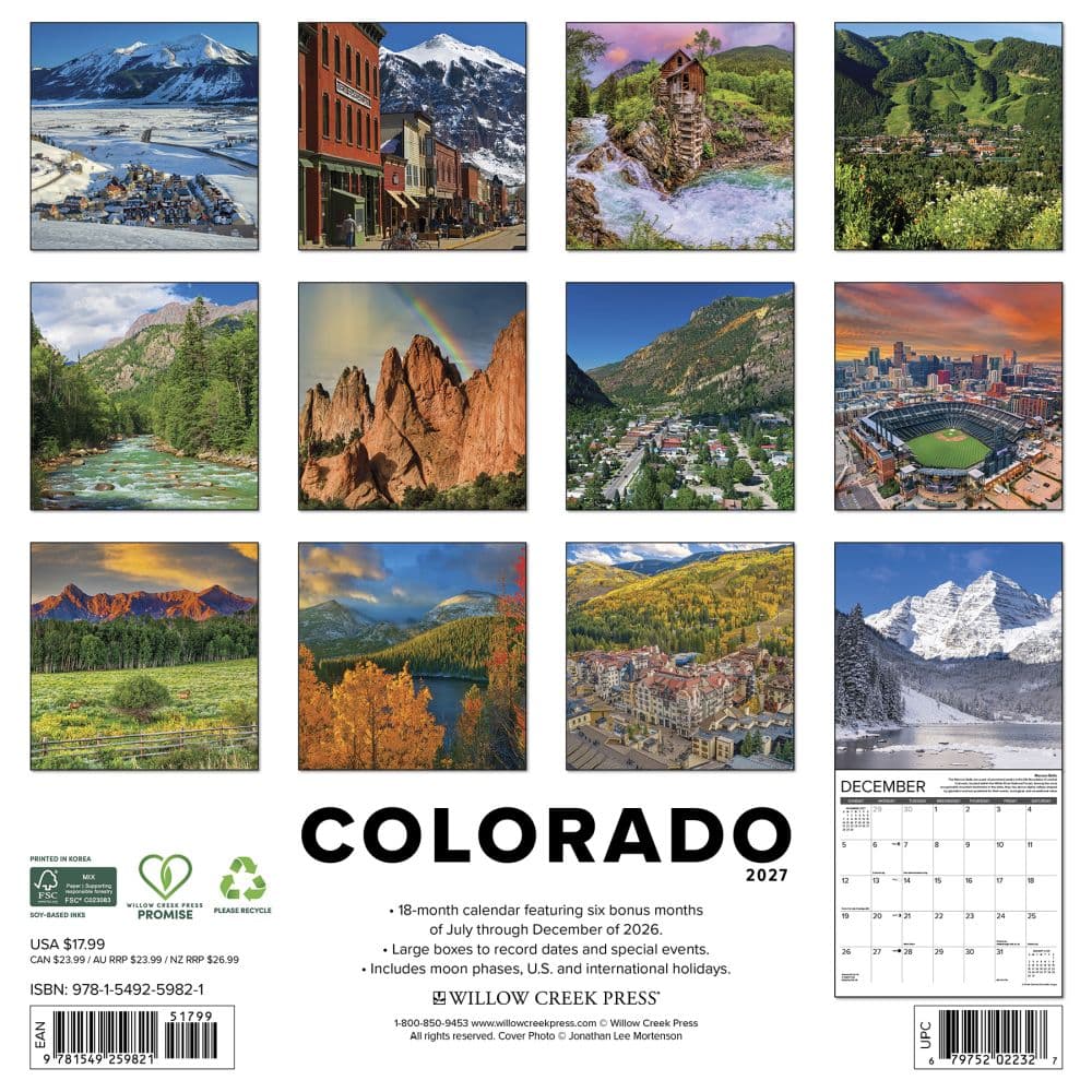 Colorado 2027 Wall Calendar First Alternate Image