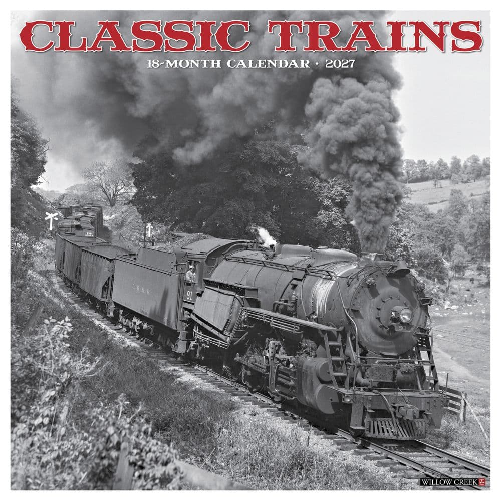 Classic Trains 2027 Wall Calendar Main Product Image
