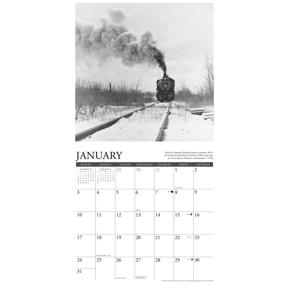 Classic Trains 2027 Wall Calendar Second Alternate Image