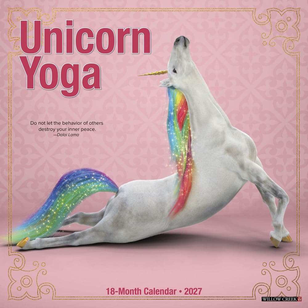 Unicorn Yoga 2027 Wall Calendar Main Product Image
