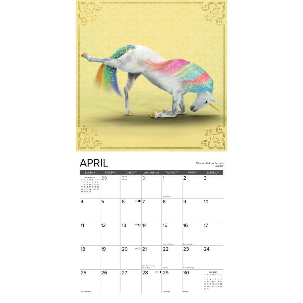 Unicorn Yoga 2027 Wall Calendar Second Alternate Image