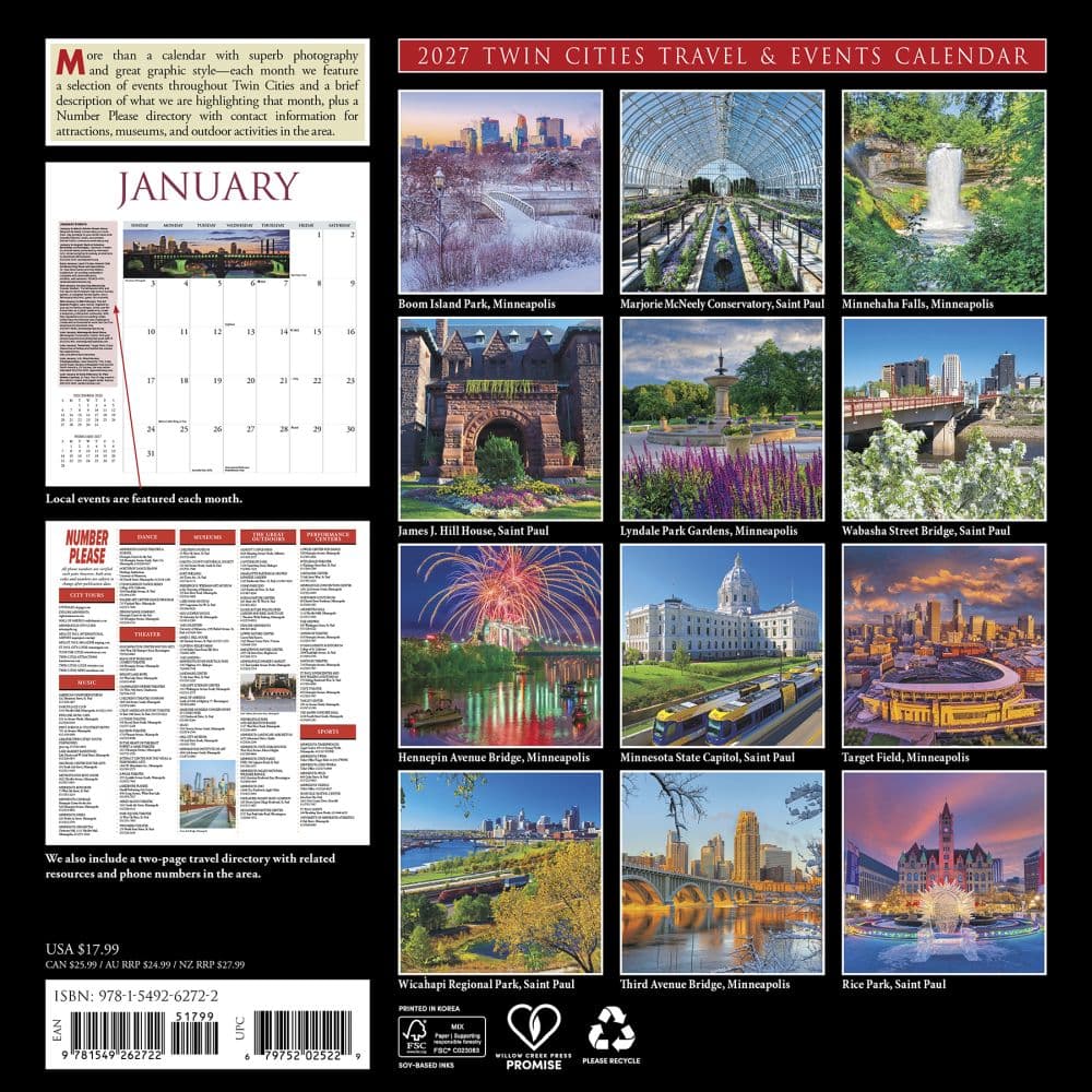 Twin Cities Events 2027 Wall Calendar First Alternate Image
