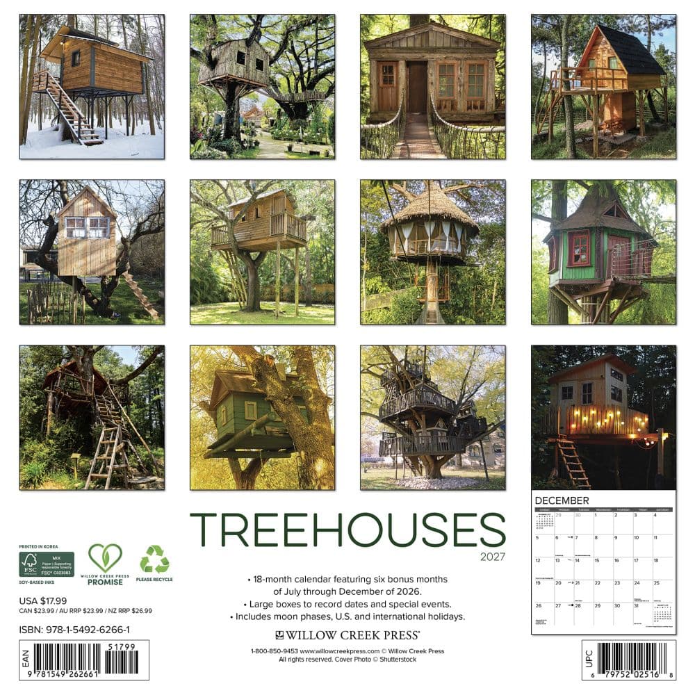 Treehouses 2027 Wall Calendar First Alternate Image